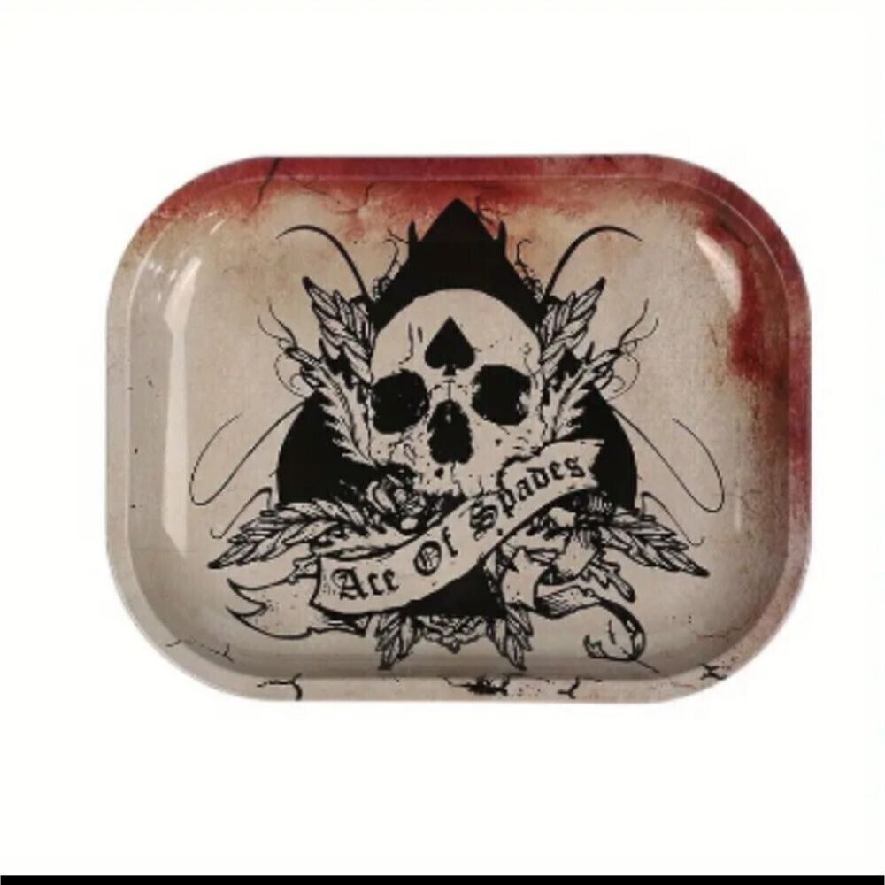 ACE of Spades skull rolling tray